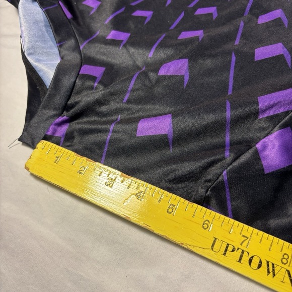 Unbranded Purple Jersey Geometric shapes squares Optical Illusion Shirt XL Norah - Picture 8 of 9
